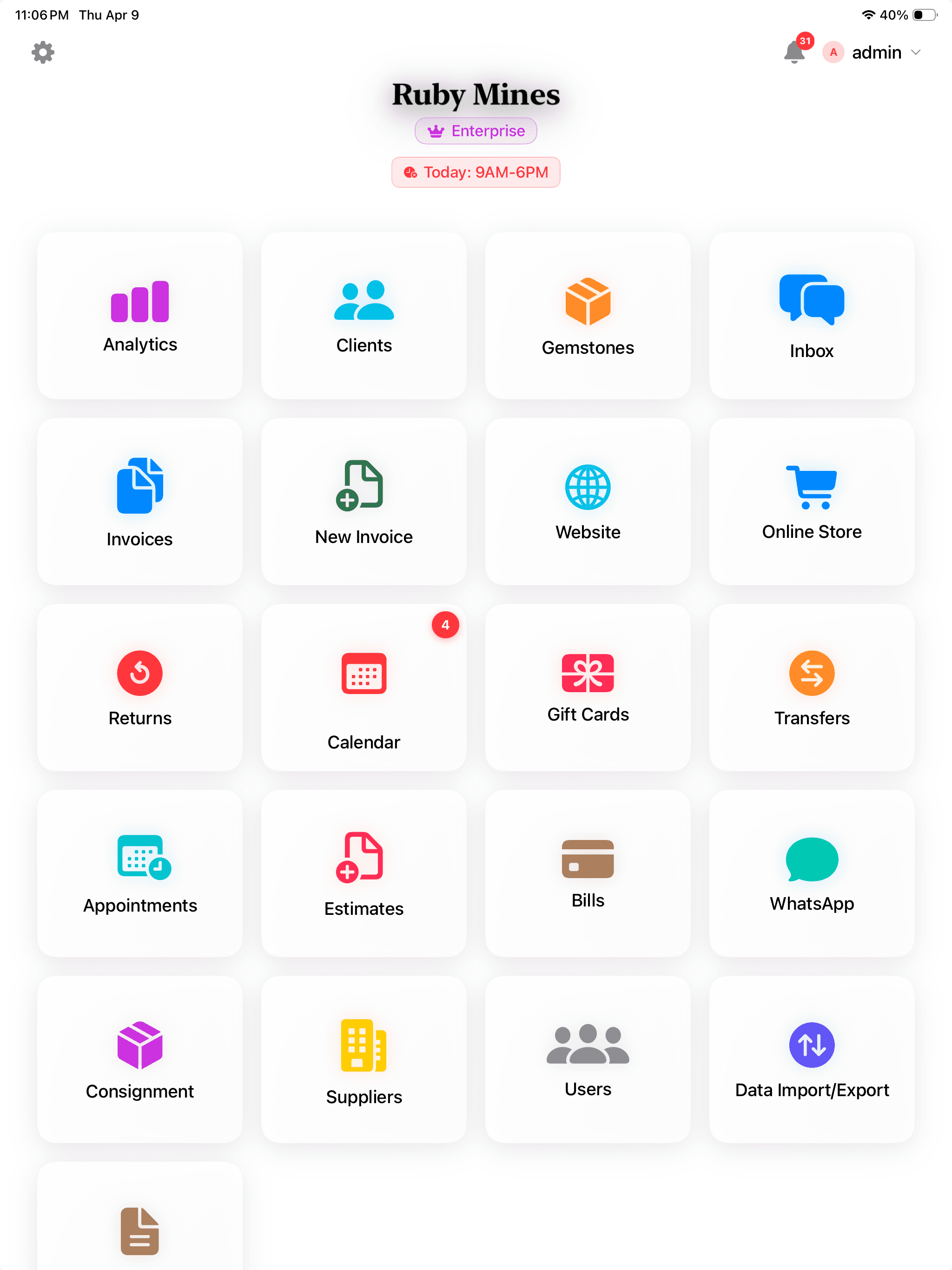 Novo Solution iPad POS checkout interface
